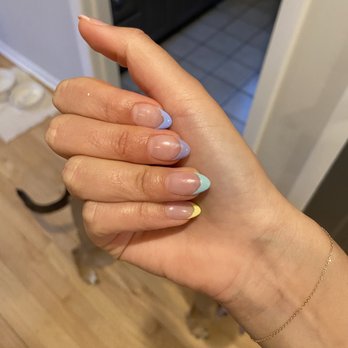 3 In 1 Nails and Spa - Obsessed w 3 in 1. French dip with gel tips - Nail Salons Near Me - Chicago, Illinois