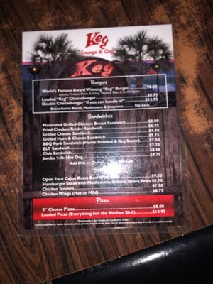 Menu photo 2 The Keg Lounge & Grill Orange Beach, AL