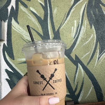 Ernest Coffee - Large Iced Cinnamon Pecan Latte - Coffee & Tea Near Me - Palm Springs, California Ernest Coffee - Large Iced Cinnamon Pecan Latte - Coffee & Tea Near Me - Palm Springs, California