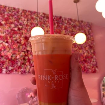 Pink Rose Cafe - There rose tea latte was so good! Super refreshing! - Coffee & Tea Near Me - La Mesa, California