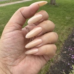 Belle Nails and Lash - Acrylic fill on natural nails.
