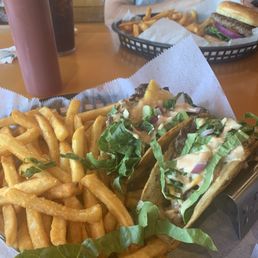 Smash burger tacos