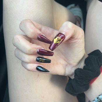 Pinky’s Nail & Spa - Acrylics with stickers - Nail Salons Near Me - San Antonio, Texas Pinky’s Nail & Spa - Acrylics with stickers - Nail Salons Near Me - San Antonio, Texas