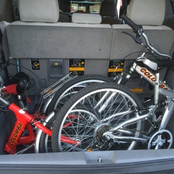 2k Silver - One Columba RJ26A folding bike and one Columba R20A folding bike in Trunk of a Toyota Sienna 2011. Both bikes are folded. - Bikes Near Me - West Berlin, New Jersey 2k Silver - One Columba RJ26A folding bike and one Columba R20A folding bike in Trunk of a Toyota Sienna 2011. Both bikes are folded. - Bikes Near Me - West Berlin, New Jersey