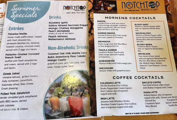 Menu photo 1 Notchtop Estes Park, CO Menu photo 1 Notchtop Estes Park, CO