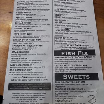 Fork in The Road - Menu - American Near Me - Mukwonago, Wisconsin