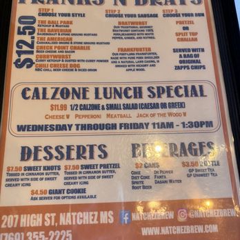Natchez Brewing Company - Menu page 3 - Pizza Near Me - Natchez, Mississippi Natchez Brewing Company - Menu page 3 - Pizza Near Me - Natchez, Mississippi