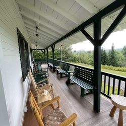 The Inn on Piseco Lake - Porch with a view.