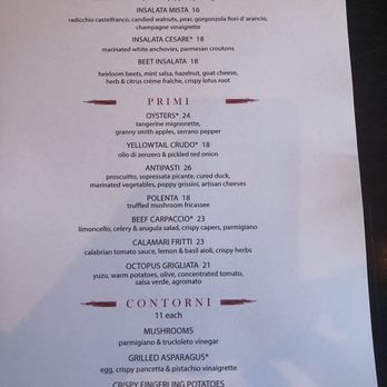 Scarpetta - Menu - Italian Near Me - Las Vegas, Nevada