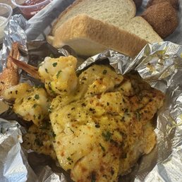 Grilled trout and shrimp Grilled trout and shrimp