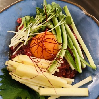Anjin - Marinated Raw Beef with Egg Yolk- can't get enough of it - Japanese Near Me - Costa Mesa, California