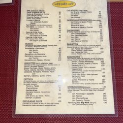 West Park Café-Huatulco - Menu