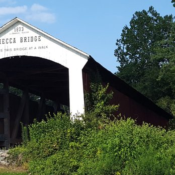 Mecca Bridge - Mecca Bridge, built by J.J. Daniels in 1873 - Landmarks & Historical Buildings Near Me - Mecca, Indiana