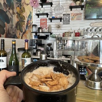 Black Butterfly - Cinnamon crunch topping on my latte - Coffee & Tea Near Me - New Smyrna Beach, Florida