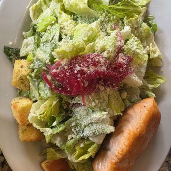Hungry Goat Scratch Kitchen & Wine Bar - Half Caesar salad with salmon, no anchovies - Wine Bars Near Me - Morrison, Colorado Hungry Goat Scratch Kitchen & Wine Bar - Half Caesar salad with salmon, no anchovies - Wine Bars Near Me - Morrison, Colorado