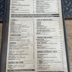 Las Moras - Menu