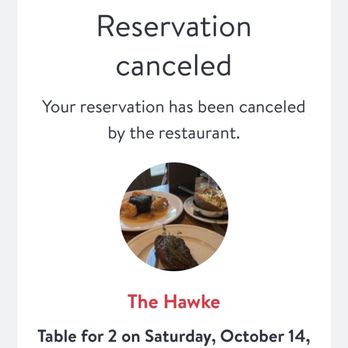 The Hawke - They cancelled my reservation so I didn't receive any points on open table - Steakhouses Near Me - Lambertville, New Jersey The Hawke - They cancelled my reservation so I didn't receive any points on open table - Steakhouses Near Me - Lambertville, New Jersey