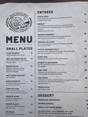 Menu photo 2 HMB Brewing On Main Half Moon Bay, CA