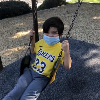 Jackson Park - The swings still brings a big smile on his face. Trust me. There is a big smile under that mask. - Parks Near Me - La Mesa, California Jackson Park - The swings still brings a big smile on his face. Trust me. There is a big smile under that mask. - Parks Near Me - La Mesa, California