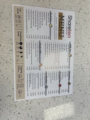 Menu photo 6 Sharetea Las Vegas, NV