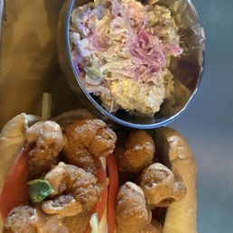 SHRIMP PO'BOY with coleslaw SHRIMP PO'BOY with coleslaw