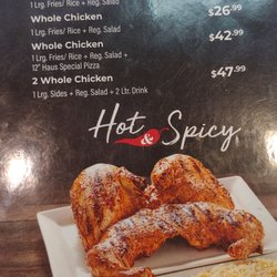 Menu ( Peri Peri chicken)
