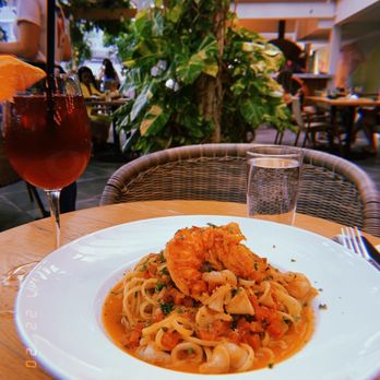 Serafina - I had the seafood pasta! In a garlic red sauce - Italian Near Me - San Juan, Puerto Rico