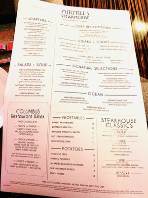 Menu photo 2 Mitchell's Steakhouse Columbus, OH Menu photo 2 Mitchell's Steakhouse Columbus, OH