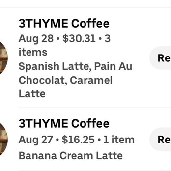 3Thyme - The orders that I placed one day apart! - Coffee & Tea Near Me - Los Angeles, California 3Thyme - The orders that I placed one day apart! - Coffee & Tea Near Me - Los Angeles, California