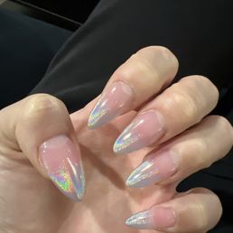 chrome gradient arcrylic full set