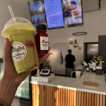 Delight Smoothie & More  - Green smoothie + beetroot shot - Juice Bars & Smoothies Near Me - Oakland, California