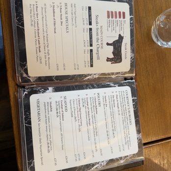 Courtneys steakhouse - Menu page 1&2 - Steakhouses Near Me - Newry