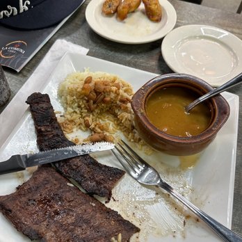 La Comuna Grill - Charrasco with rice and beans - Fast Food Near Me - West New York, New Jersey