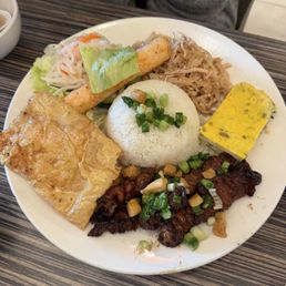 #70 BBQ Pork Combination Plate