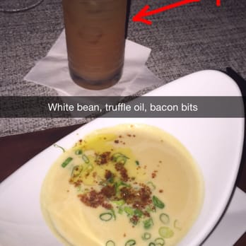 Marmalade - White bean soup with truffle oil, and bacon bits - Caribbean Near Me - San Juan, Puerto Rico