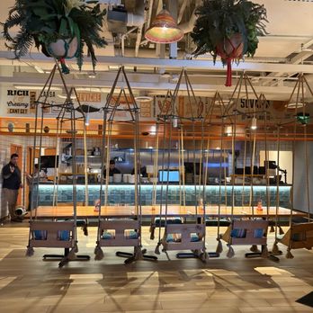 SuViche - Sushi and Ceviche - Swinging Seating Area - Sushi Bars Near Me - Doral, Florida SuViche - Sushi and Ceviche - Swinging Seating Area - Sushi Bars Near Me - Doral, Florida
