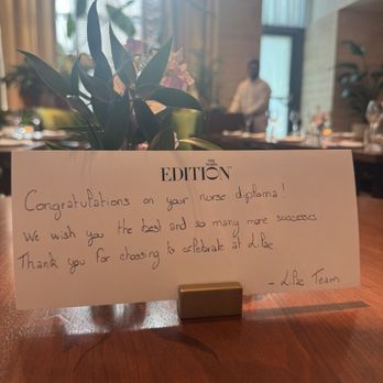 Lilac - Lilac showing us how they appreciate us being their choice restaurant, how sweet is this?! - Mediterranean Near Me - Tampa, Florida