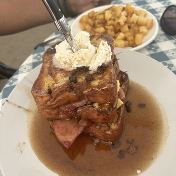 Cafe Madison - French Toast Stacker and Home Fries Side - New American Near Me - Albany, New York Cafe Madison - French Toast Stacker and Home Fries Side - New American Near Me - Albany, New York