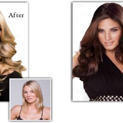 Chicago Hair Extensions Salon - Hair Extensions-Tape In Method with Hot Heads Brand.