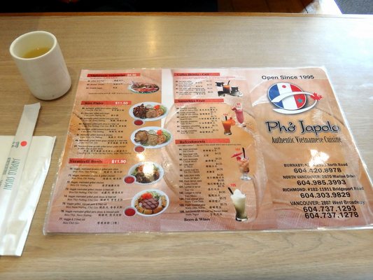 Menu photo 8 Pho & Japolo Burnaby, BC
