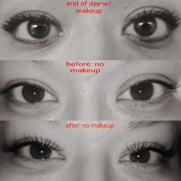 "Flirt" eyelash extensions First pic is BEFORE extensions. Just showing my natural lashes curled with mascara. "Flirt" eyelash extensions First pic is BEFORE extensions. Just showing my natural lashes curled with mascara.