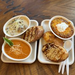 Slurpz Restaurant & Tea House - The Soup Flight.