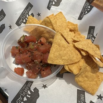 Bear Flag Fish - 1/4 pound of Ahi poke and chips! Yum. - Seafood Markets Near Me - Newport Beach, California Bear Flag Fish - 1/4 pound of Ahi poke and chips! Yum. - Seafood Markets Near Me - Newport Beach, California