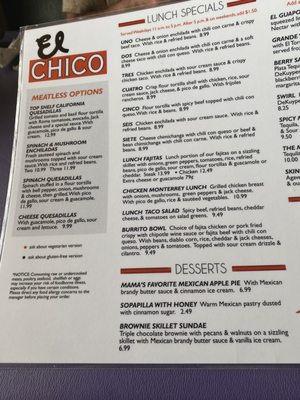 Menu photo 5 El Chico Knoxville, TN