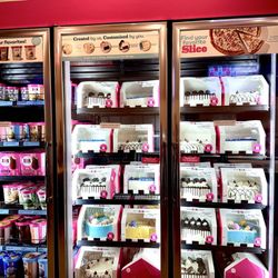 Baskin Robbins - Look at this packed case of cakes and ice cream goodies.