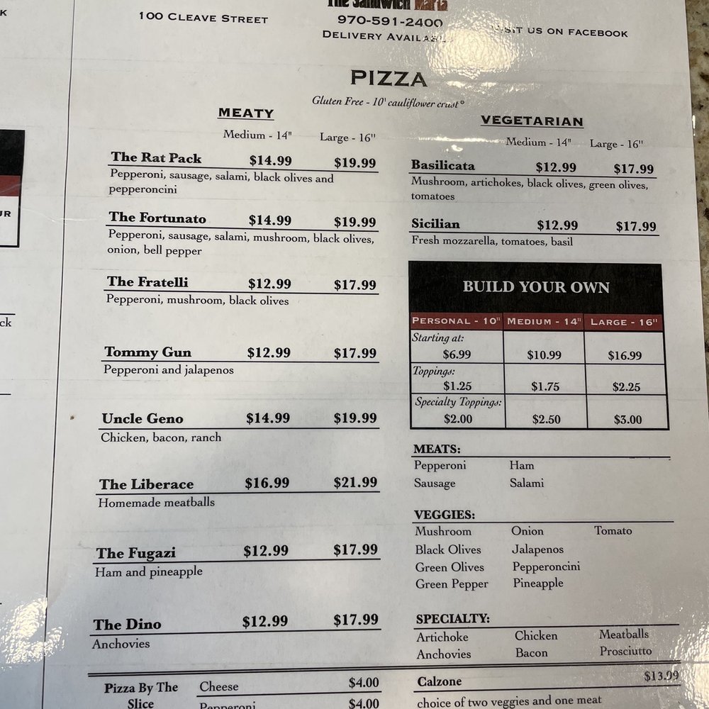 The Sandwich Mafia - Italian Near Me - Estes Park, Colorado The Sandwich Mafia - Italian Near Me - Estes Park, Colorado