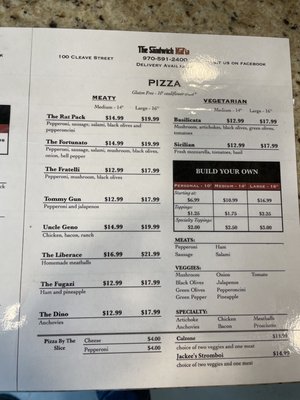 Menu photo 6 The Sandwich Mafia Estes Park, CO