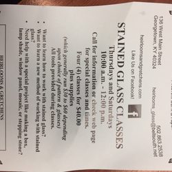 Heirlooms And Gretchens - Stained glass classes