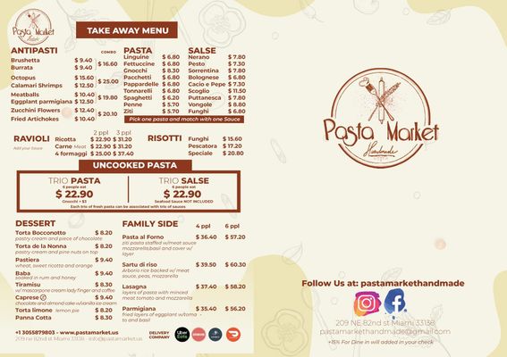 Menu photo 8 Pastamarket Miami, FL
