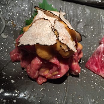 YAZAWA - Uni with black truffle tartar - Japanese Near Me - Beverly Hills, California YAZAWA - Uni with black truffle tartar - Japanese Near Me - Beverly Hills, California